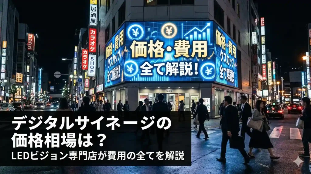 デジタルサイネージの価格相場は？LEDビジョン専門店が費用の全てを解説