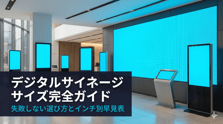デジタルサイネージのサイズ完全ガイド！失敗しない選び方とインチ別早見表