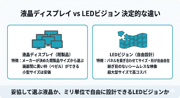 「液晶ディスプレイ」と「LEDビジョン」の決定的な違い