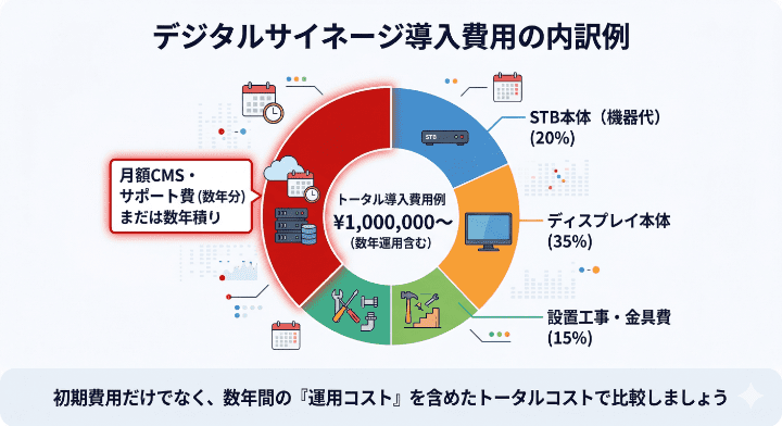 デジタルサイネージSTBの価格相場