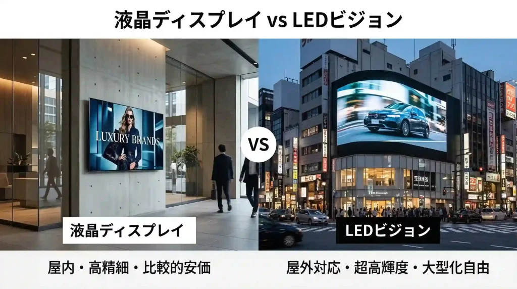 LEDビジョンとは？液晶ディスプレイとの違い