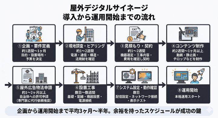 導入検討から運用開始までのステップ