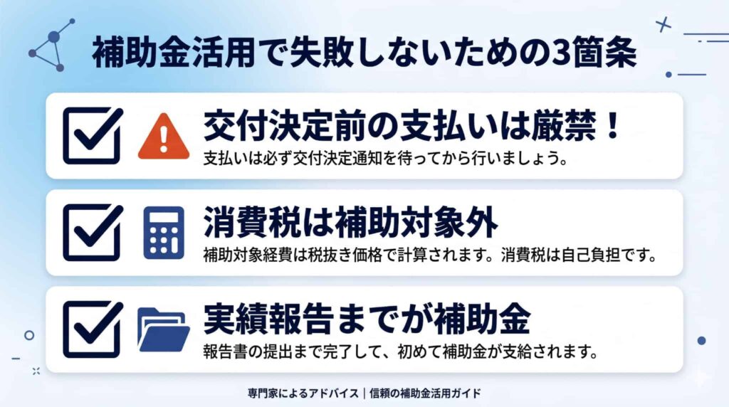 失敗しないための「3つの鉄則」チェックリスト